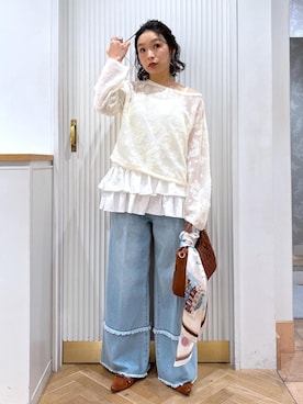 「アイテム（キャミソール）」を使った、namieさん（レディース・157cm・40代）の秋コーディネート