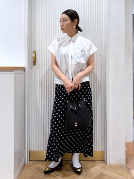 「アイテム（バレエシューズ）」を使った、namieさん（レディース・157cm・40代）の夏コーディネート