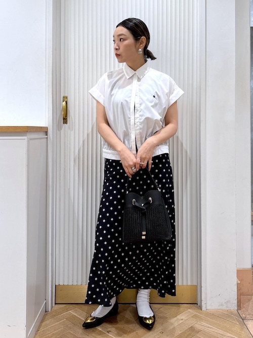 ブラウス シャツ 「POLO BCS」VIS別注フレンチスリーブドローストリングシャツ レディース POLO BCS】VIS別注フレンチスリーブドローストリングシャツ