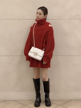 「アイテム（ワンピース/ドレス）」を使った、namieさん（レディース・157cm・30代）の冬コーディネート