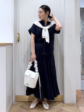「VIS（ビス）のアイテム（トップス）」を使った、namieさん（レディース・157cm）の春コーディネート