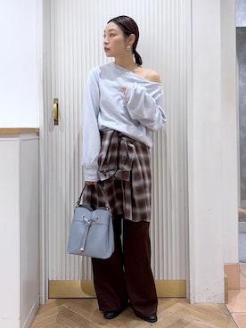 「VIS（ビス）のアイテム」を使った、namieさん（レディース・157cm）の秋コーディネート