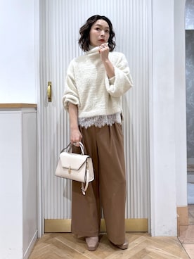 「ニット/セーター」｜namieさん（レディース・157cm）の冬コーディネート