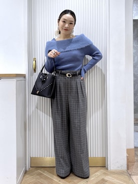 「アイテム（バレッタ/ヘアクリップ）」を使った、namieさん（レディース・157cm）の秋コーディネート