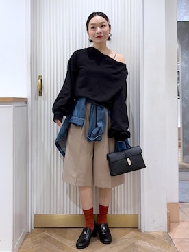 「VIS（ビス）のアイテム（トップス）」を使った、namieさん（レディース・157cm）の秋コーディネート