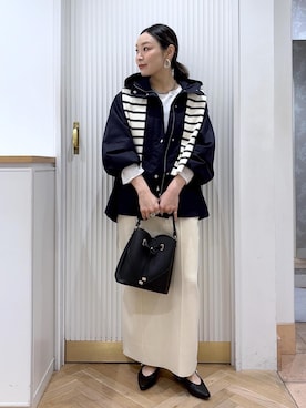 「VIS（ビス）のアイテム（トップス）」を使った、namieさん（レディース・157cm）の春コーディネート