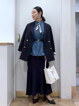 「VIS（ビス）のアイテム（バッグ）」を使った、namieさん（レディース・157cm）の春コーディネート