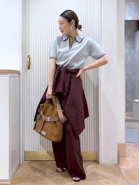 「Juze（ジュゼ）のアイスキューブヒールサンダル（サンダル、ブラック系）」を使った、namieさん（レディース・157cm）の夏コーディネート