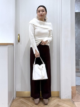 「アイテム（キャミソール）」を使った、namieさん（レディース・157cm・40代）の冬コーディネート