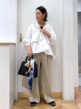 「キャミソール」｜namieさん（レディース・157cm・40代）の秋コーディネート