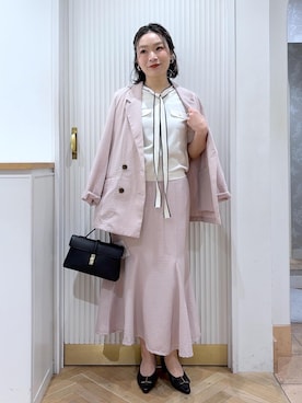 「Juze（ジュゼ）のアイテム」を使った、namieさん（レディース・157cm）の春コーディネート