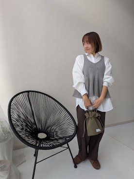 「nissen（ニッセン）のアイテム」を使った、yuyuさん（レディース・157cm）の秋コーディネート