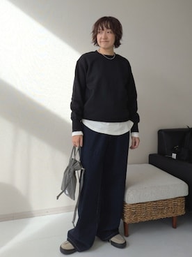 「アイテム（チュニック）」を使った、yuyuさん（レディース・159cm）の秋コーディネート