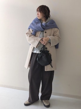 「アイテム（バレエシューズ）」を使った、yuyuさん（レディース・159cm・30代）の秋コーディネート