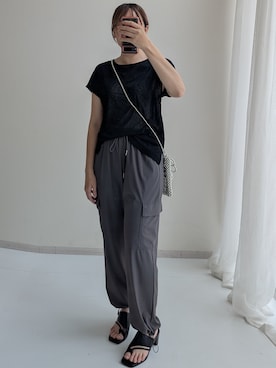 「レギュラー」｜「アイテム（サンダル）」を使った、yuyuさん（レディース・157cm）の夏コーディネート