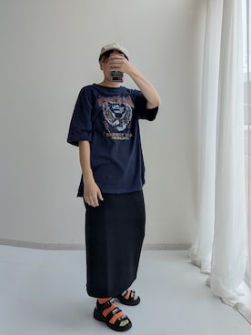 「レギュラー」｜「アイテム（サンダル）」を使った、yuyuさん（レディース・157cm）の夏コーディネート