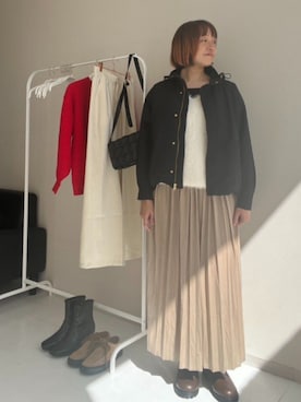 「nissen（ニッセン）のアイテム」を使った、yuyuさん（レディース・157cm）の秋コーディネート