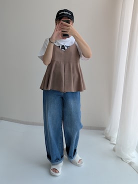 「レギュラー」｜「アイテム（サンダル）」を使った、yuyuさん（レディース・157cm）の夏コーディネート