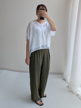 「レギュラー」｜「アイテム（サンダル）」を使った、yuyuさん（レディース・157cm）の夏コーディネート