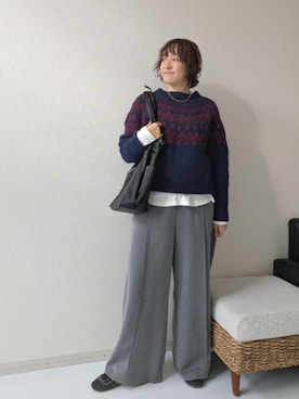 「アイテム（ワンピース/ドレス）」を使った、yuyuさん（レディース・159cm・30代）の秋コーディネート