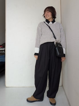 「アイテム（バレエシューズ）」を使った、yuyuさん（レディース・159cm・30代）の秋コーディネート