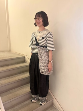 「アイテム（バレッタ/ヘアクリップ）」を使った、marimekkostaffさん（レディース・160cm）の夏コーディネート