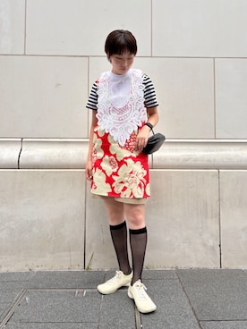 「marimekko（マリメッコ）のアイテム（ショルダーバッグ）」を使った、marimekkostaffさん（レディース・162cm）の夏コーディネート