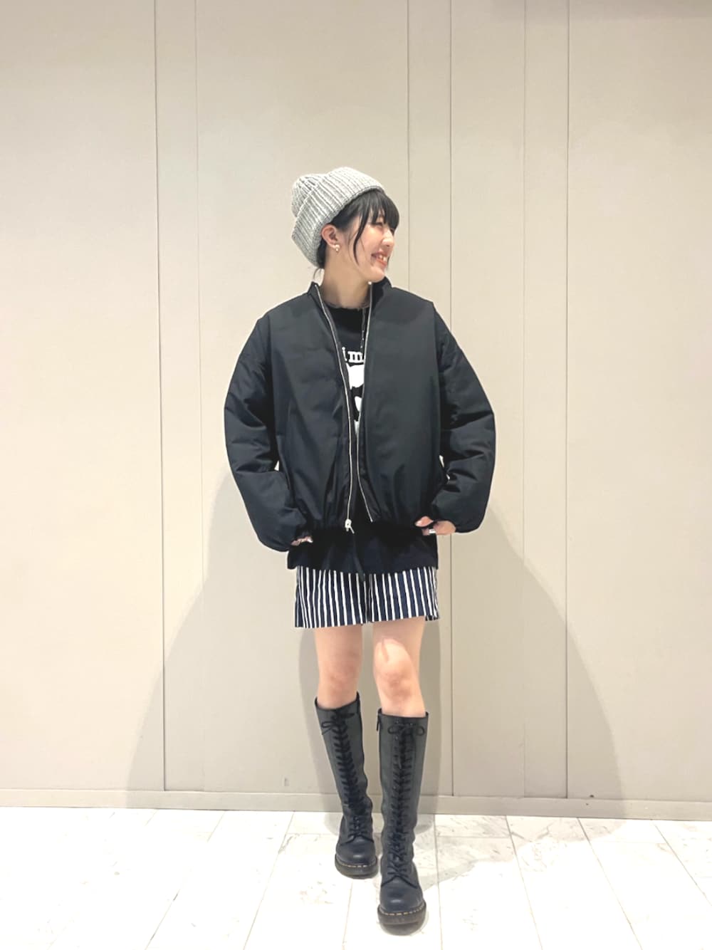 マリメッコ　ブルゾン　ジャケット　アウター marimekko（マリメッコ）の「Unikko / padded short coat