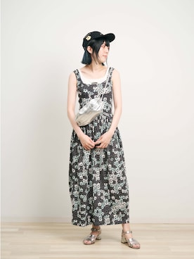 「marimekko（マリメッコ）のアイテム（ワンピース）」を使った、marimekkostaffさん（レディース・165cm）の夏コーディネート