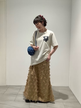 「marimekko（マリメッコ）のアイテム（バッグ）」を使った、marimekkostaffさん（レディース・156cm）の夏コーディネート
