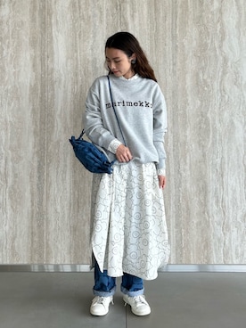 「marimekko（マリメッコ）のアイテム」を使った、marimekkostaffさん（レディース・154cm）の秋コーディネート