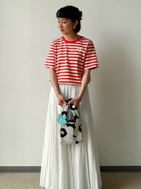 「アイテム（ヘアアクセサリー）」を使った、marimekkostaffさん（レディース・160cm）の夏コーディネート