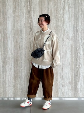 「marimekko（マリメッコ）のアイテム」を使った、marimekkostaffさん（レディース・162cm）の秋コーディネート