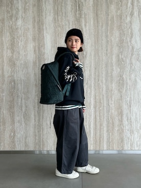 「アイテム（バッグ、グリーン系）」を使った、marimekkostaffさん（レディース・154cm）の冬コーディネート