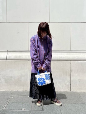 「marimekko（マリメッコ）のアイテム」を使った、marimekkostaffさん（レディース・155cm）の夏コーディネート