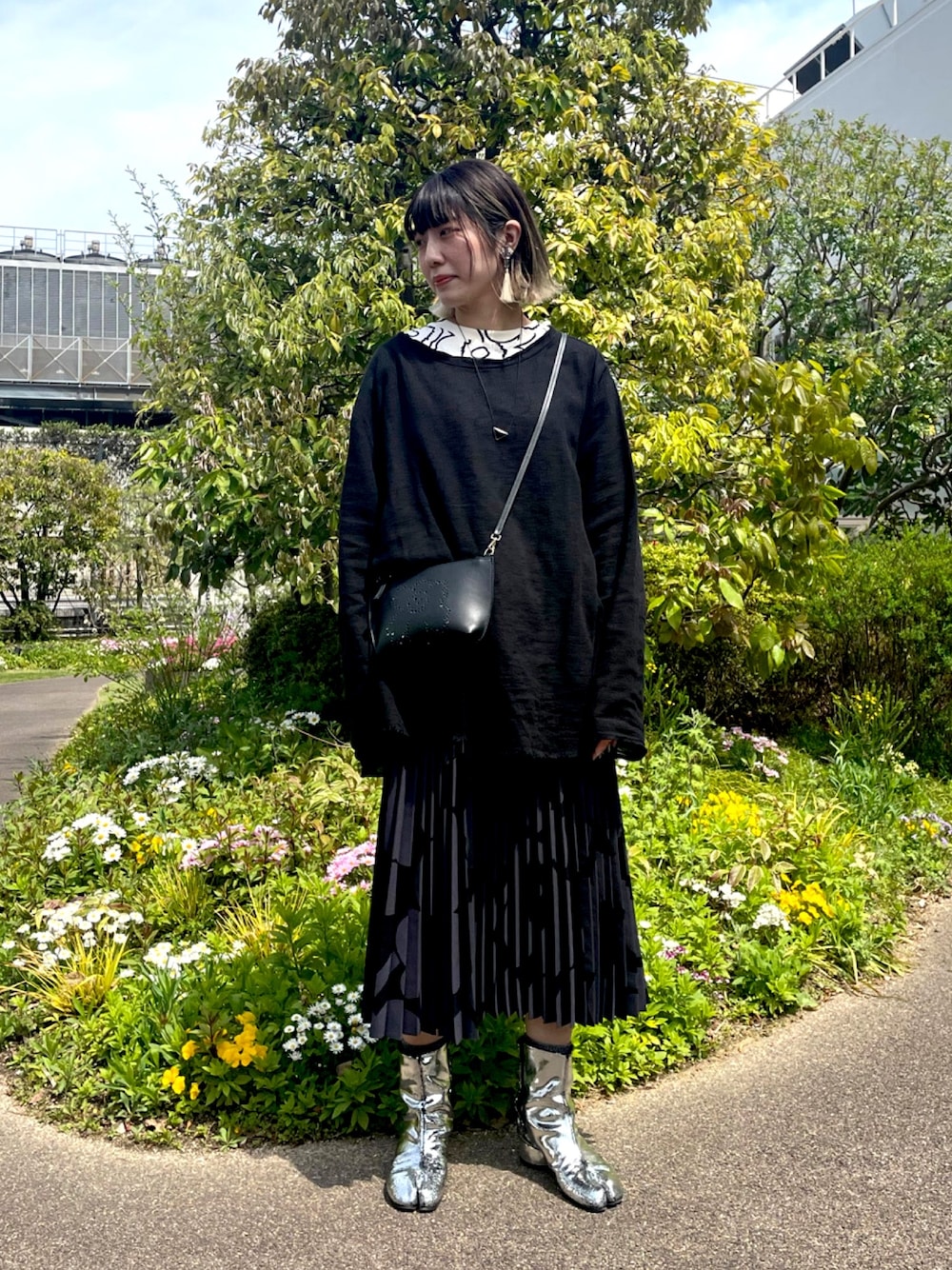 新品未使用　マリメッコ　ウニッコ柄　プリーツスカート　ブラック marimekko（マリメッコ）の「Unikko / Myy skirt（スカート）」 - WEAR