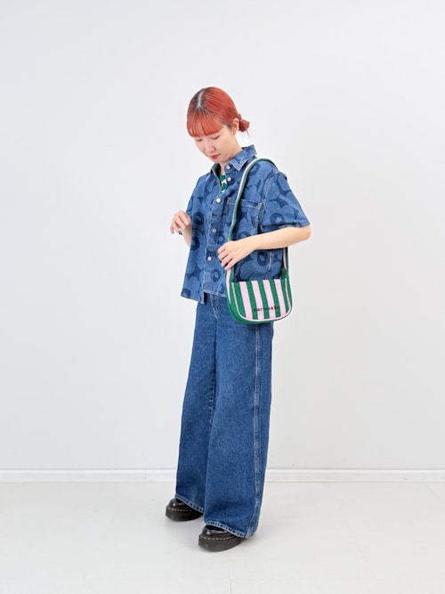marimekko（マリメッコ） ブラウス シャツ 「Maridenim」Kuvata Unikko