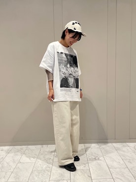 「marimekko（マリメッコ）のアイテム（帽子）」を使った、marimekkostaffさん（レディース・158cm）の春コーディネート
