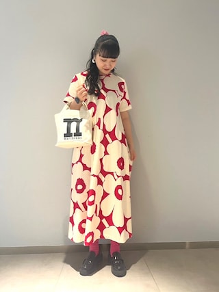 【marimekko】ノベルティトートバッグ ノベルティ付】 Mini Unikko / Mono Mini Citybag 《ZOZO限定