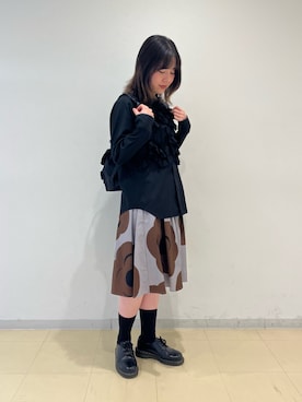 marimekko（マリメッコ）の「Mini Unikko / Meimi cotton poplin skirt