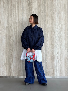 「marimekko（マリメッコ）のアイテム」を使った、marimekkostaffさん（レディース・155cm）の夏コーディネート