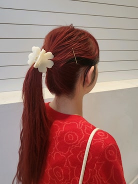 「アイテム（ヘアアクセサリー）」を使った、marimekkostaffさん（レディース・164cm）の夏コーディネート