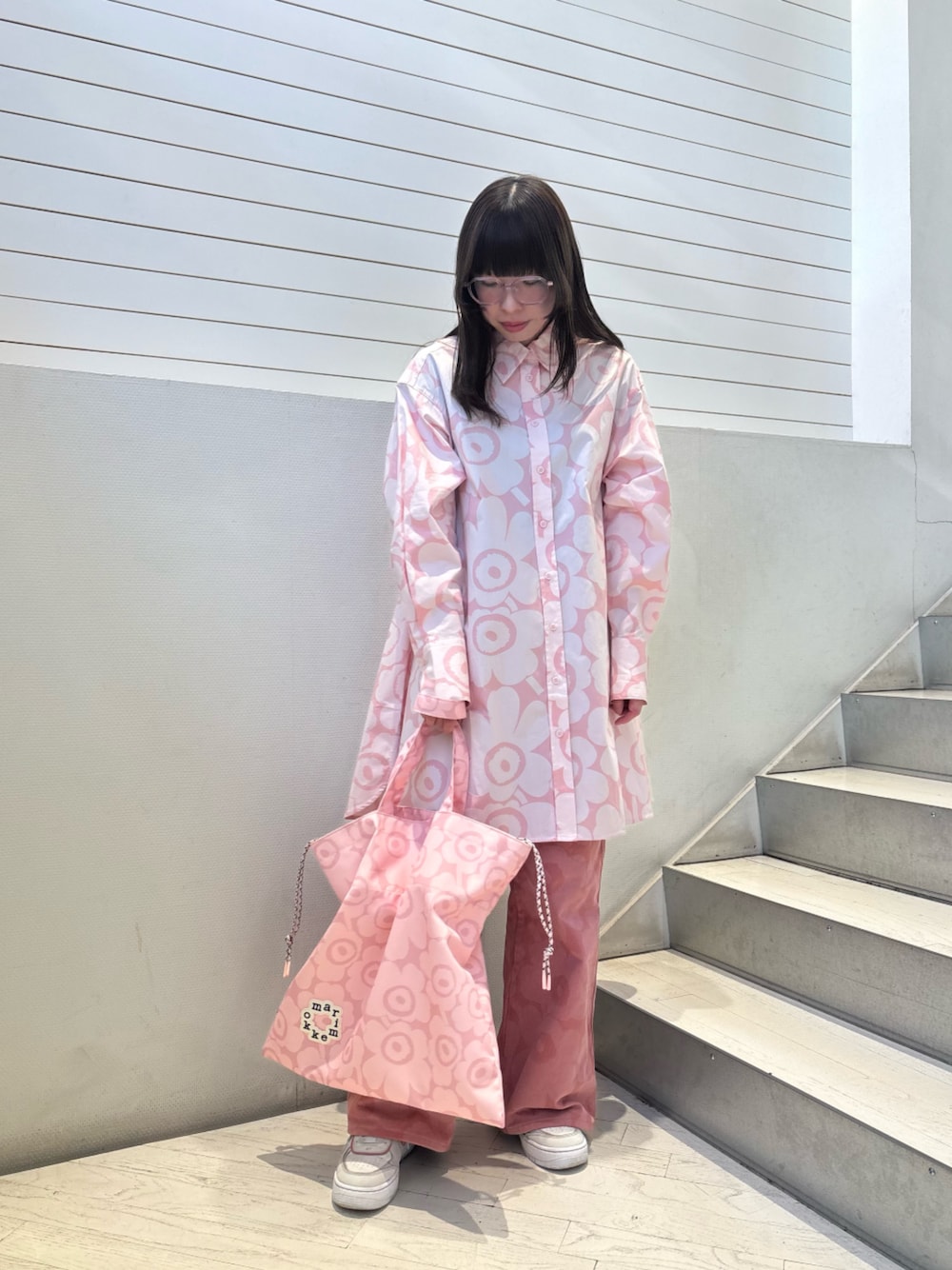 marimekkoのワンピース（ピンク系）を使った人気ファッション