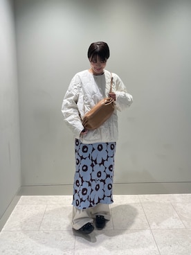「marimekko（マリメッコ）のアイテム」を使った、marimekkostaffさん（レディース・159cm）の秋コーディネート