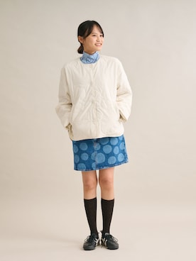 「marimekko（マリメッコ）の【バナー掲載特典付】《JAPAN EXCLUSIVE》Je Kapseli Piirto Unikko / coat（ノーカラーコート、ホワイト系）」を使った、marimekkostaffさん（メンズ・176cm）の夏コーディネート