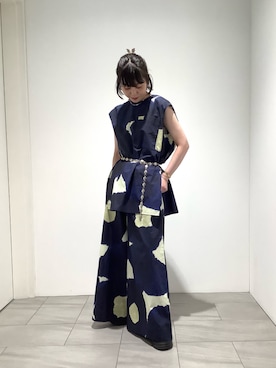 「アイテム（バレッタ/ヘアクリップ）」を使った、marimekkostaffさん（レディース・156cm）の夏コーディネート