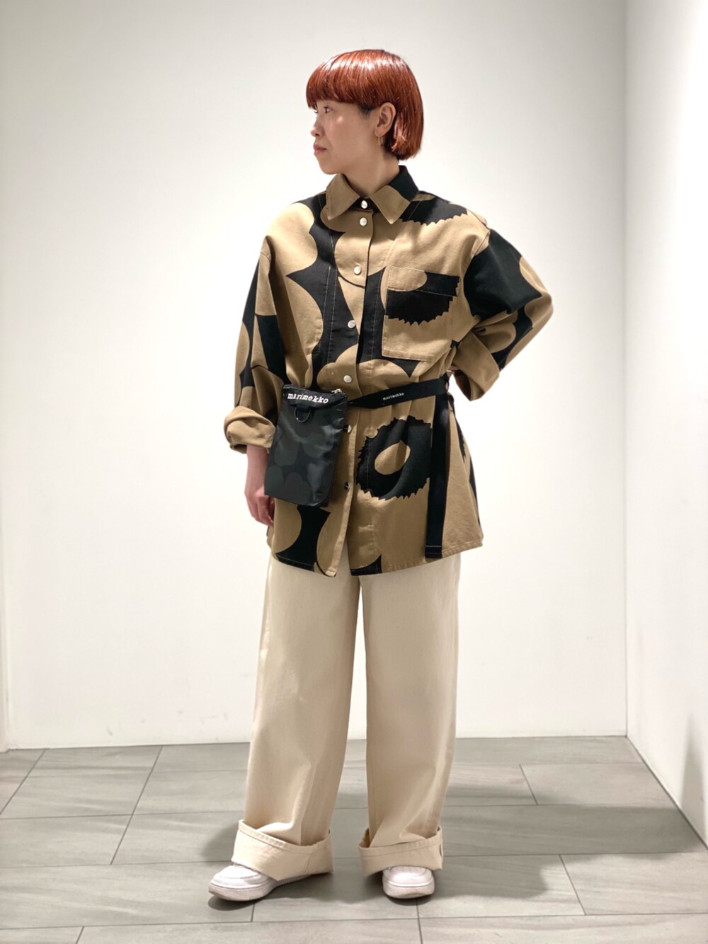 Salla様　Unikko デニムシャツ　マリメッコ Maridenim】 Unikko / Unikko jean shirt（シャツ/ブラウス