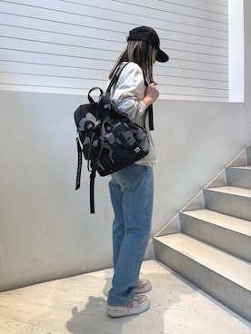 「marimekko（マリメッコ）のアイテム（バッグ）」を使った、marimekkostaffさん（レディース・162cm）の夏コーディネート