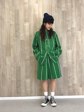 「marimekko（マリメッコ）のアイテム（帽子）」を使った、marimekkostaffさん（レディース・168cm）の春コーディネート