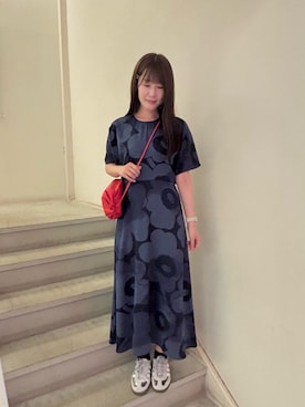 「アイテム（ワンピース/ドレス、ブルー系）」を使った、marimekkostaffさん（レディース・163cm）の夏コーディネート